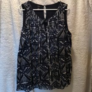 Alfani Sleeveless flowing pleated top